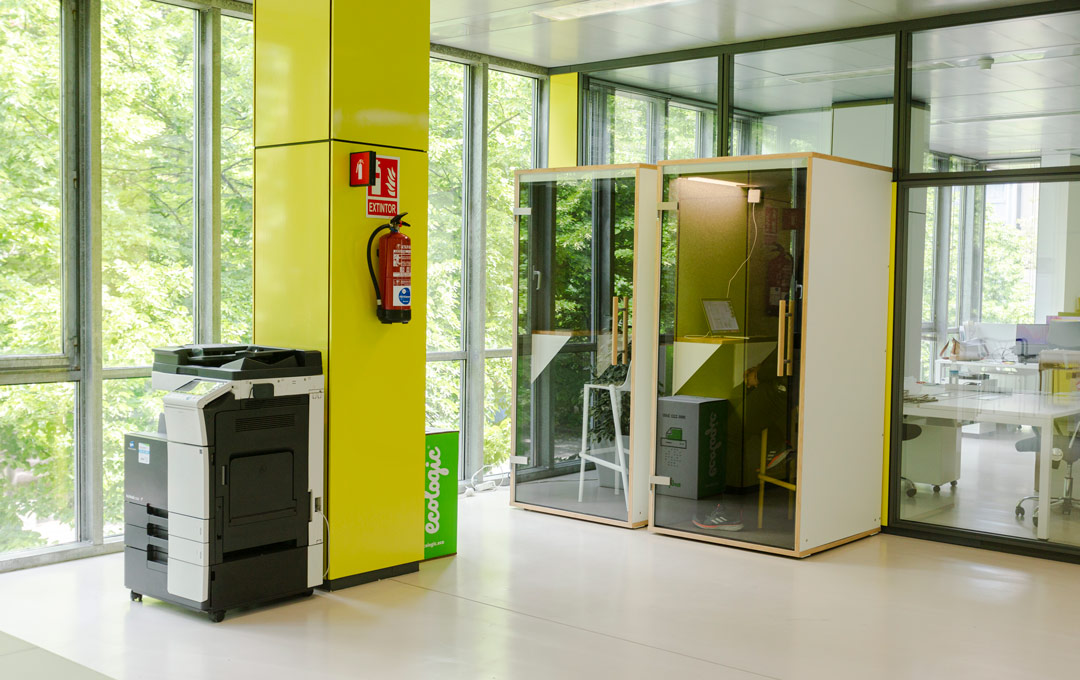 Cabinas insonorizadas para videollamadas